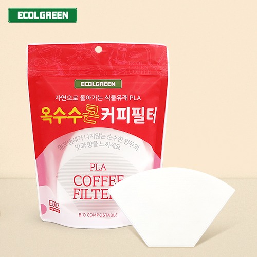 에콜그린 친환경 생분해 PLA 홈카페 일회용품 모음전 100% 식물유래