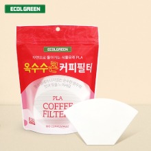 펄프냄새가 나지않는 옥수수콘 커피필터 사다리꼴 2~4인 50매 EG02 칼리타드리퍼 호환 여과지