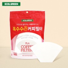 펄프냄새가 나지않는 옥수수콘 커피필터 사다리꼴 4~7인 50매 EG03 대형 칼리타드리퍼 호환 여과지ecolgreen